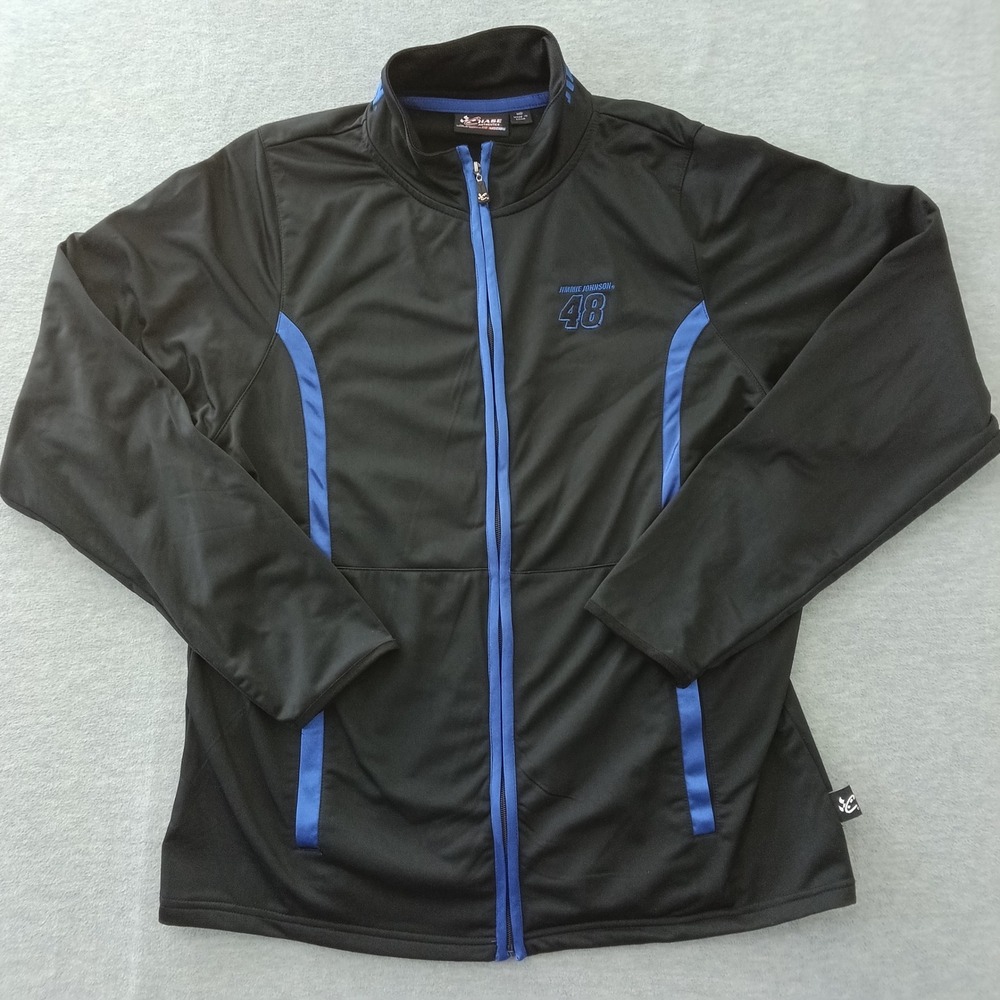 Chase Authentics Jimmie Johnson 48 NASCAR Racing Jacket Black Blue Mens Medium